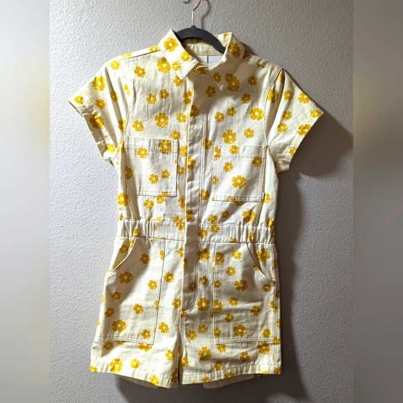 ROLLA'S Yellow Floral Jumpsuit - Picture 1 of 7